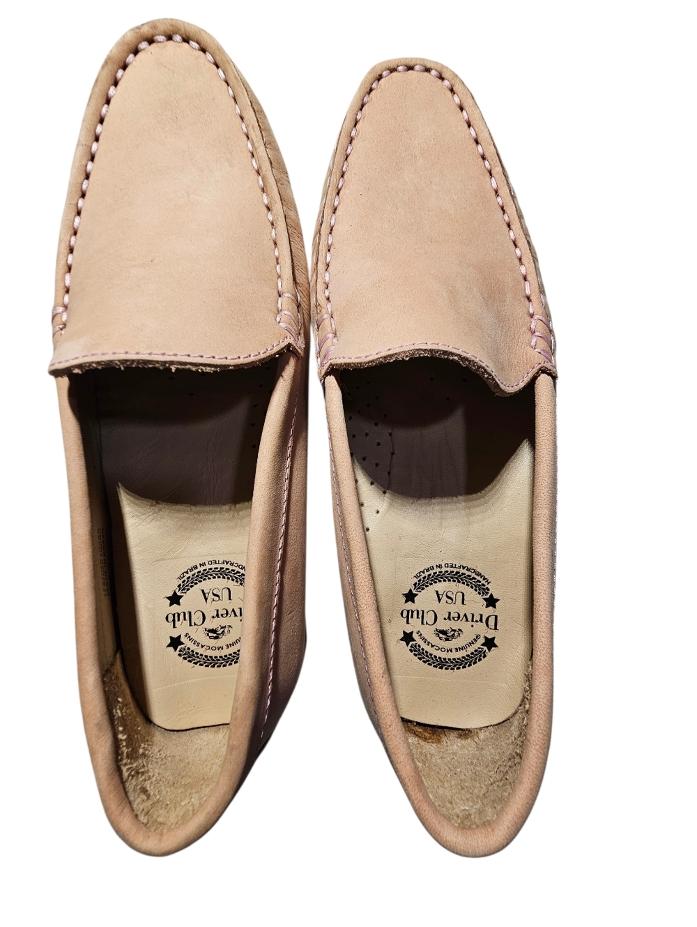 Driver Club USA Girls Pink Leather Penny Loafers NWOB Size 2.5 Sarasota